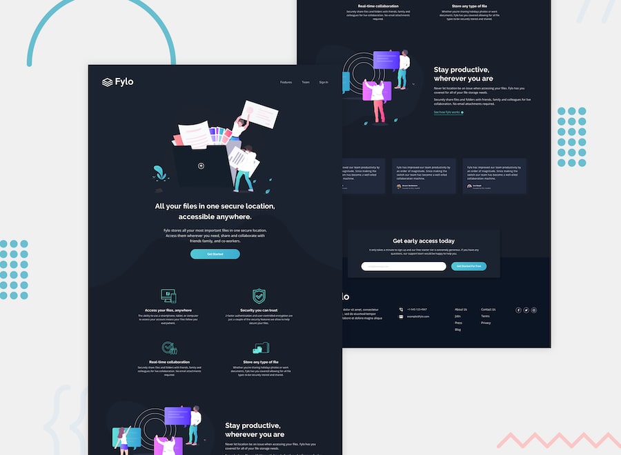 Fylo landing page