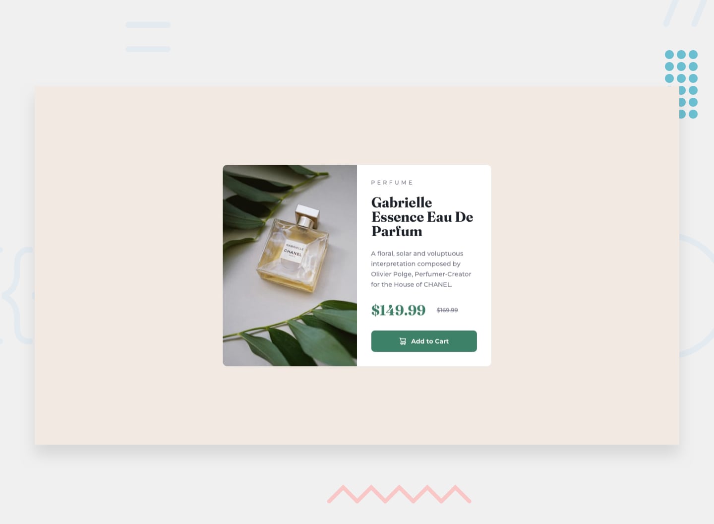 Product pricing card